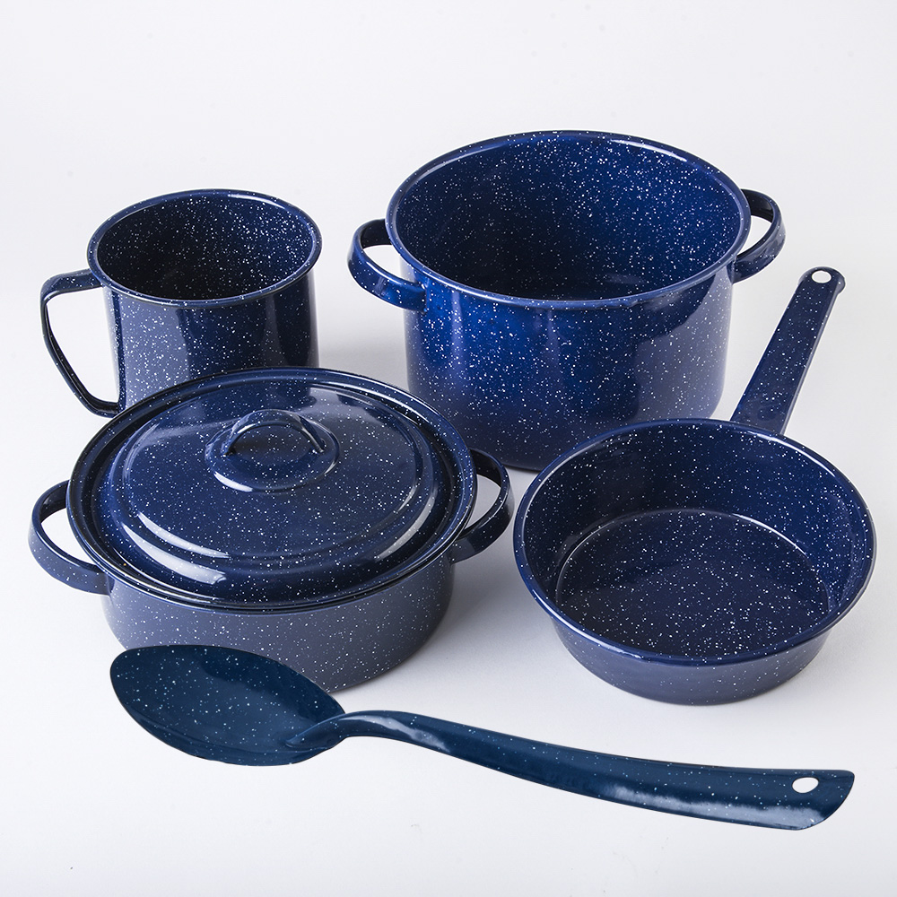 Batería De Cocina Antiadherente Cinsa Roca 6 piezas Azul